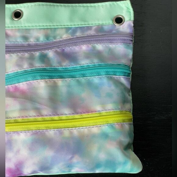 Pen+Gear Pastel Tie Dye Three Pocket Pencil Bag w/Erasers/Stapler/Pencils - Picture 4 of 11